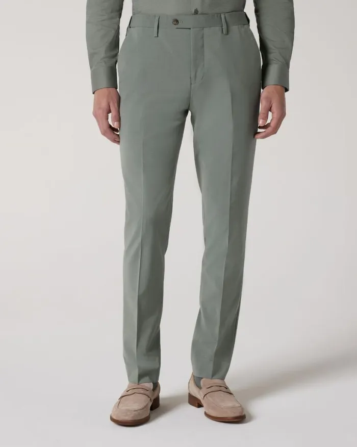 Politix Suit Pants Men Slim Stretch Wool Blend Tailored Pant Sage