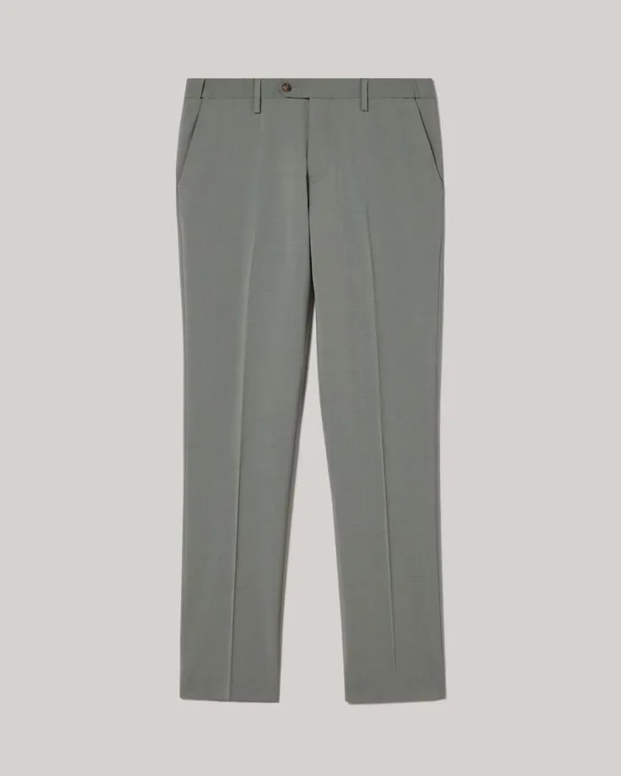 Politix Suit Pants Men Slim Stretch Wool Blend Tailored Pant Sage
