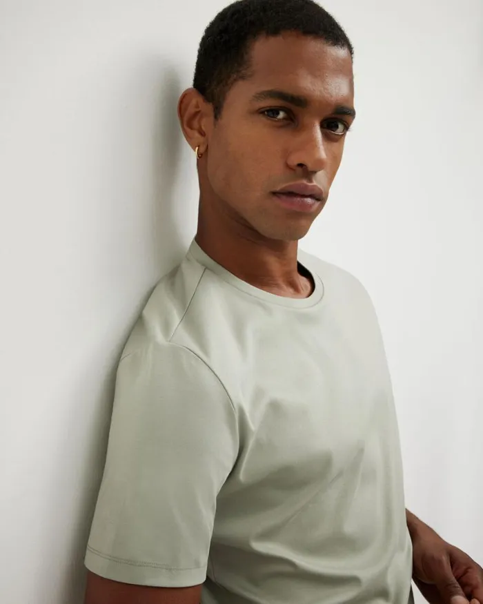 Politix TShirts Men Slim Travel Tee Eucalyptus