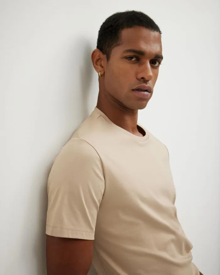 Politix TShirts Men Slim Travel Tee Light Tan
