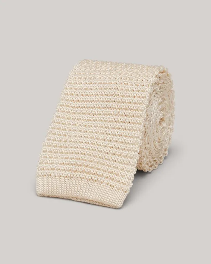Politix Ties Men Knitted Silk Tie Lemon