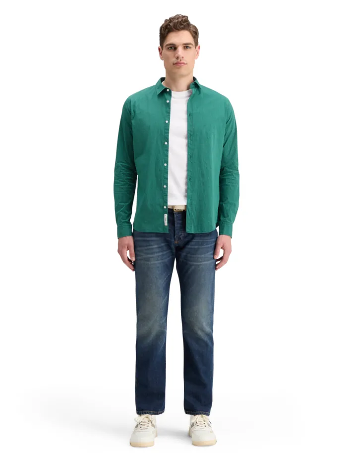 POPLIN STRIPE Green Stripe Men Scotch and Soda Shirts