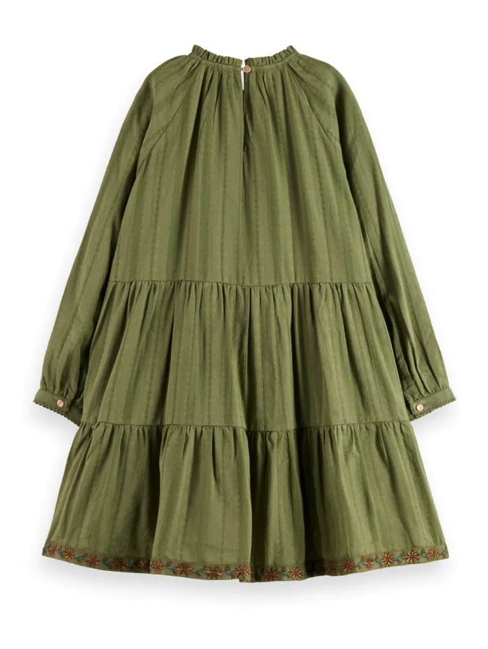 PRETTY COTTON EASY DRESS WITH LUREX DETAILS New Military Kids Scotch and Soda Dresses and Jumpsuits PRETTY COTTON EASY DRESS WITH LUREX DETAILS New Military Kids Scotch and Soda Dresses and Jumpsuits