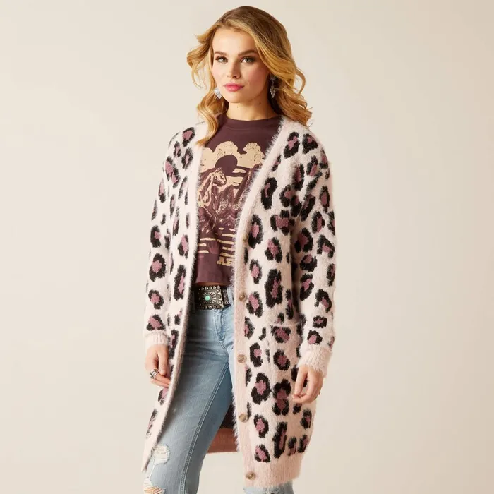 Pretty In Pink Sweater Pink Leopard Women Ariat Sweatshirts and Hoodies