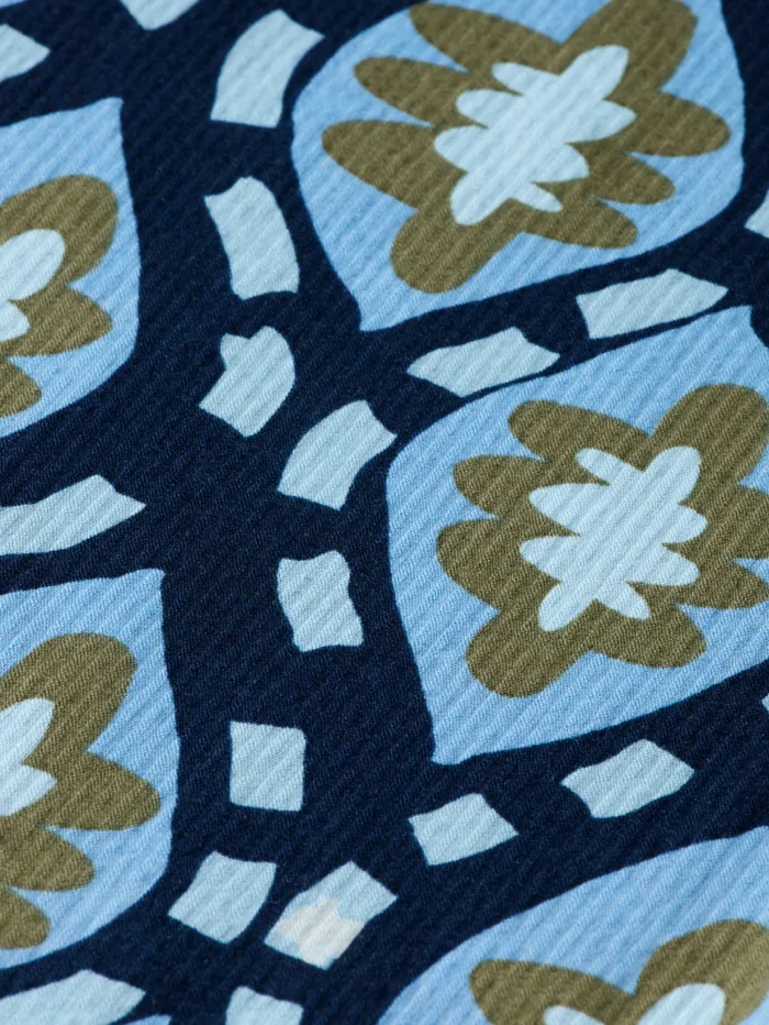 Printed Seersucker Shirt Night Bookcover Ditsy Men Scotch and Soda Shirts