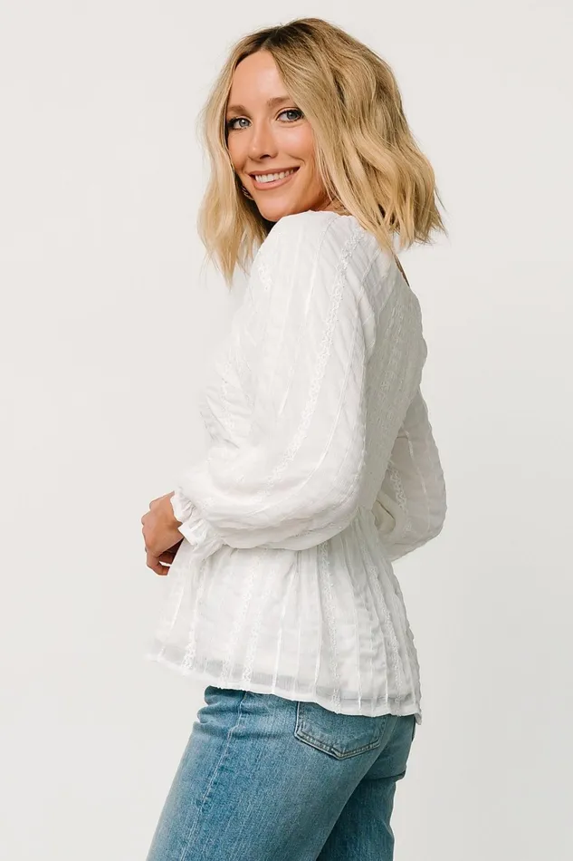 Priscilla Embroidered Top Ivory Women Baltic Born Blouses Shirts Priscilla Embroidered Top Ivory Women Baltic Born Blouses Shirts