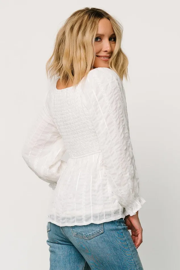 Priscilla Embroidered Top Ivory Women Baltic Born Blouses Shirts Priscilla Embroidered Top Ivory Women Baltic Born Blouses Shirts