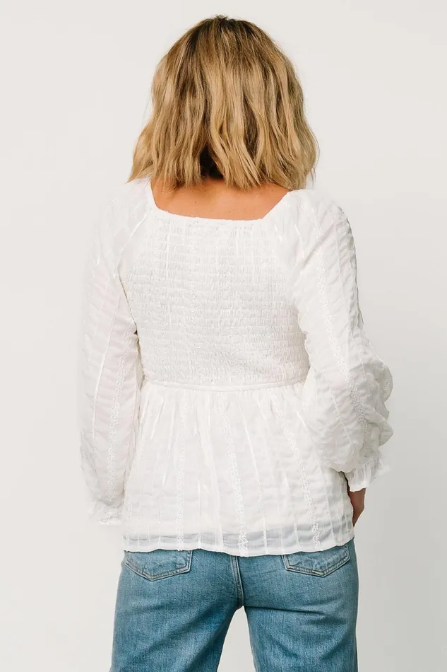 Priscilla Embroidered Top Ivory Women Baltic Born Blouses Shirts Priscilla Embroidered Top Ivory Women Baltic Born Blouses Shirts