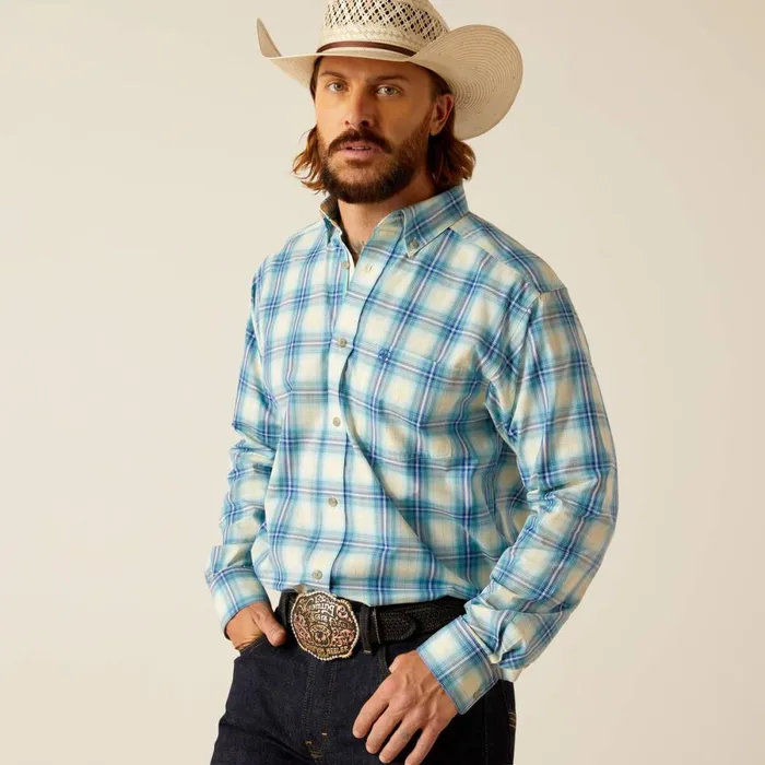 Pro Series Princeston Classic Fit Shirt Aqua Men Ariat Button Down Shirts