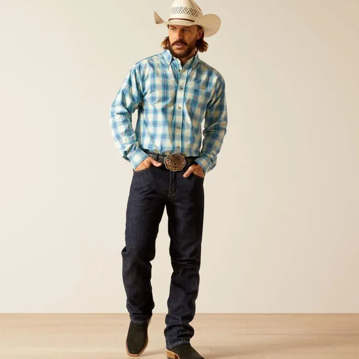 Pro Series Princeston Classic Fit Shirt Aqua Men Ariat Button Down Shirts Pro Series Princeston Classic Fit Shirt Aqua Men Ariat Button Down Shirts