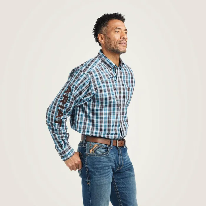 Pro Series Team Cade Classic Fit Shirt Ocean Depth Men Ariat Button Down Shirts