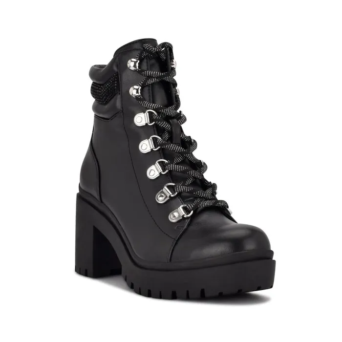 Qwork Lug Sole Booties Black Women Nine West Boots and Booties Qwork Lug Sole Booties Black Women Nine West Boots and Booties