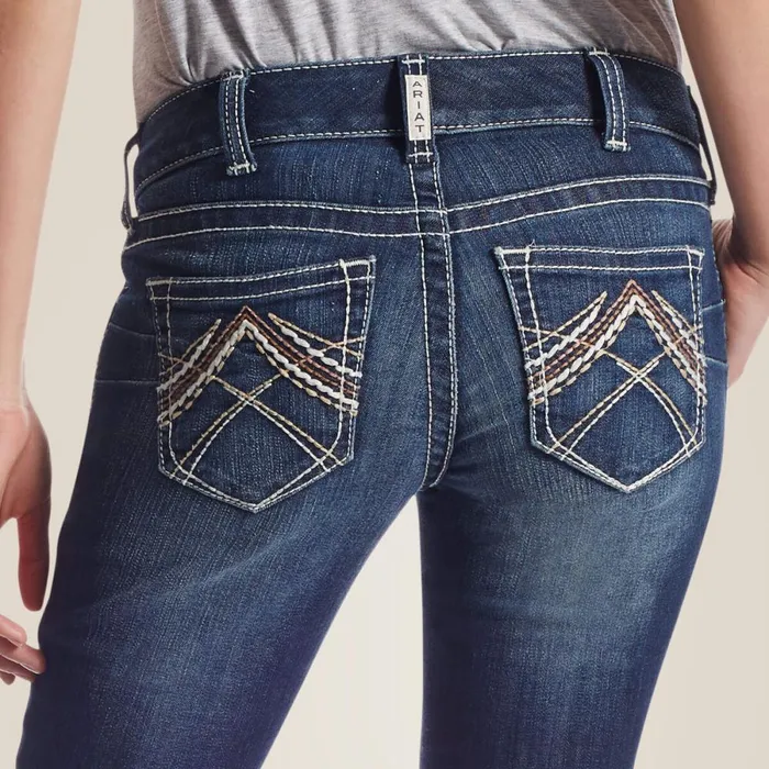 REAL Low Rise Stretch Rosy Whipstitch Boot Cut Jean Lakeshore Women Ariat Denim REAL Low Rise Stretch Rosy Whipstitch Boot Cut Jean Lakeshore Women Ariat Denim
