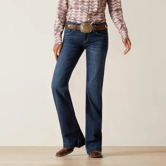 REAL Mid Rise Angela Trouser Jean Midnight Women Ariat Denim