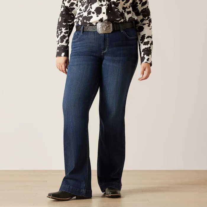 REAL Mid Rise Angela Trouser Jean Midnight Women Ariat Denim REAL Mid Rise Angela Trouser Jean Midnight Women Ariat Denim