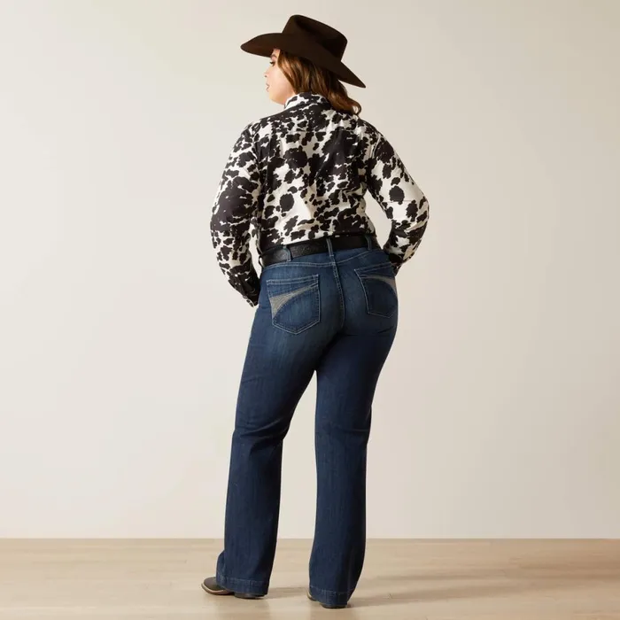 REAL Mid Rise Angela Trouser Jean Midnight Women Ariat Denim REAL Mid Rise Angela Trouser Jean Midnight Women Ariat Denim