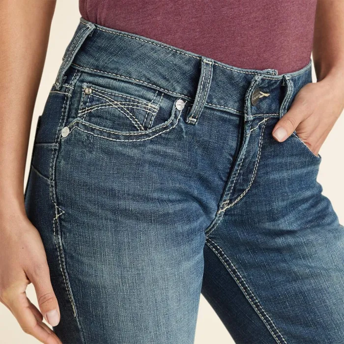 REAL Mid Rise Michela Straight Jean Torrance Women Ariat Denim REAL Mid Rise Michela Straight Jean Torrance Women Ariat Denim