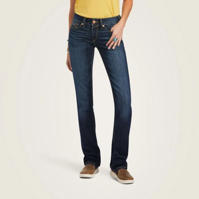 REAL Mid Rise Octavia Straight Jean Burbank Women Ariat Denim