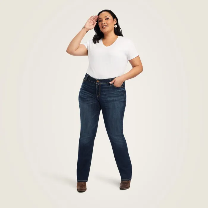 REAL Mid Rise Octavia Straight Jean Burbank Women Ariat Denim REAL Mid Rise Octavia Straight Jean Burbank Women Ariat Denim