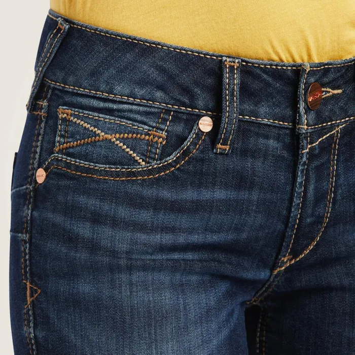 REAL Mid Rise Octavia Straight Jean Burbank Women Ariat Denim REAL Mid Rise Octavia Straight Jean Burbank Women Ariat Denim