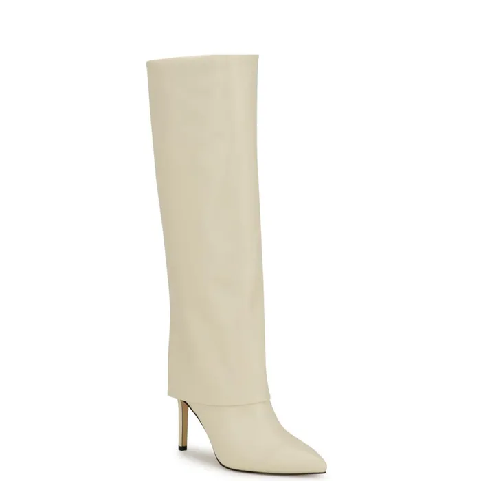 Radish Dress Boots Ivory Women Nine West Boots and Booties Radish Dress Boots Ivory Women Nine West Boots and Booties