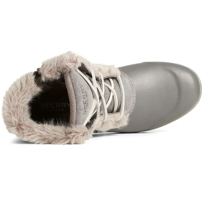 Rain and Duck Boots Women Sperry Maritime Repel Suede Thinsulate Snow Boot Grey