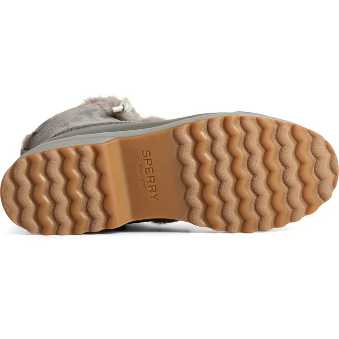 Rain and Duck Boots Women Sperry Maritime Repel Suede Thinsulate Snow Boot Grey