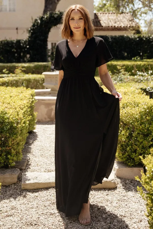 Ramona Maxi Dress Black Women Baltic Born Bump Friendly