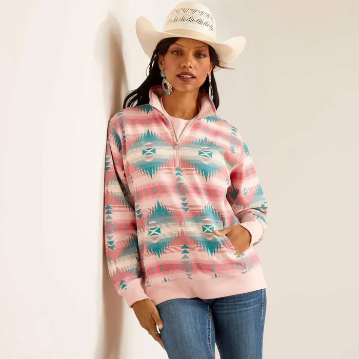 Ranger 12 Zip Sweatshirt Tiffany Print Women Ariat Sweatshirts and Hoodies