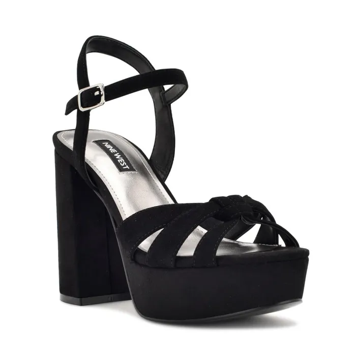 Rast Platform Sandals Black Suede Women Nine West Platforms Rast Platform Sandals Black Suede Women Nine West Platforms