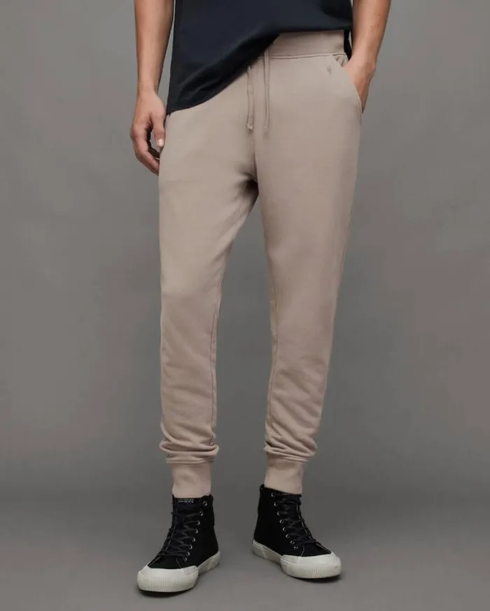 Raven Cuffed Ramskull Slim Fit Sweatpants Stone Taupe Men AllSaints Pants