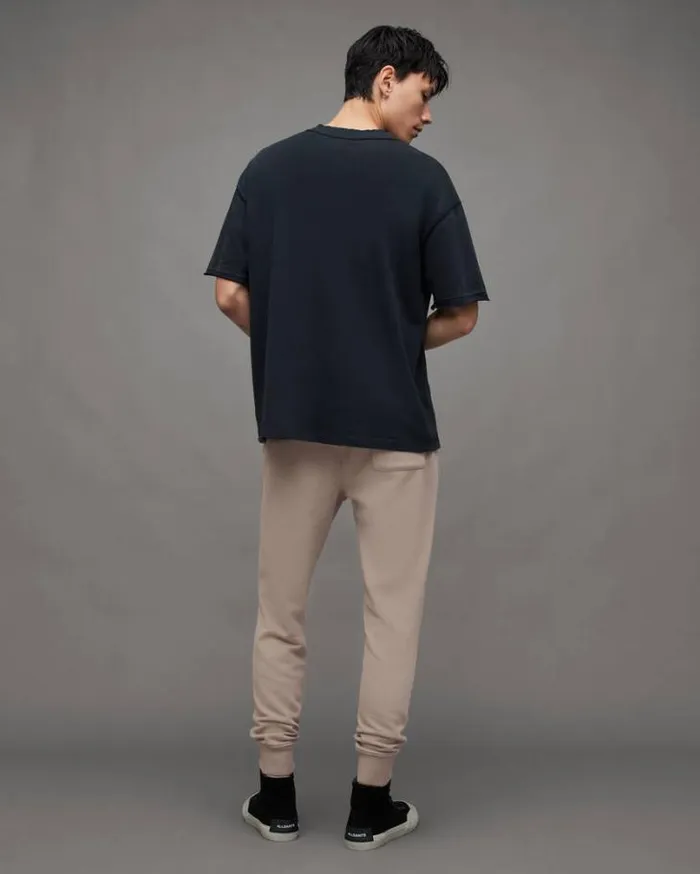 Raven Cuffed Ramskull Slim Fit Sweatpants Stone Taupe Men AllSaints Pants