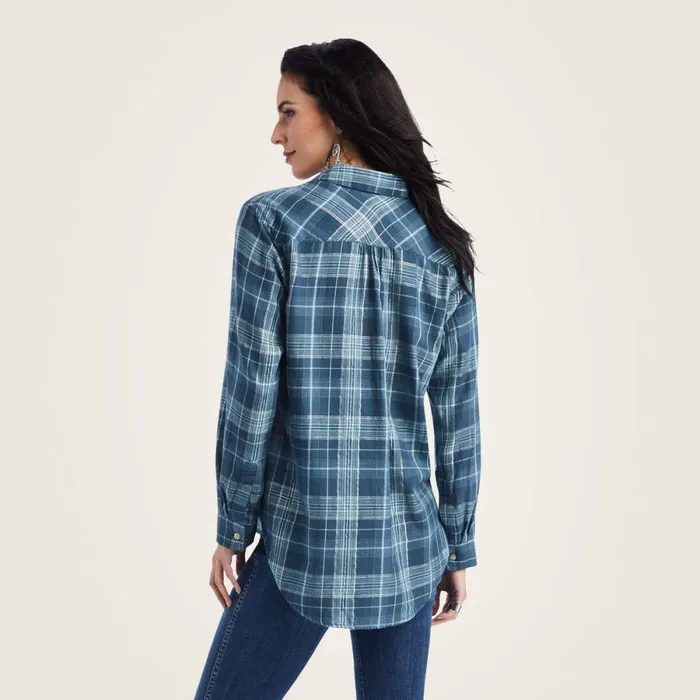 REAL Billie Jean Popover Shirt Lurex Plaid Women Ariat TShirts and Tops REAL Billie Jean Popover Shirt Lurex Plaid Women Ariat TShirts and Tops