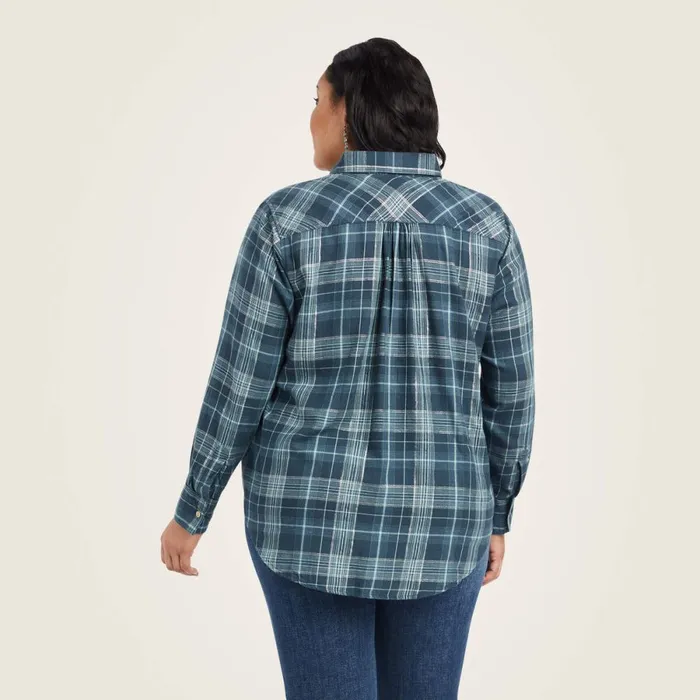 REAL Billie Jean Popover Shirt Lurex Plaid Women Ariat TShirts and Tops REAL Billie Jean Popover Shirt Lurex Plaid Women Ariat TShirts and Tops