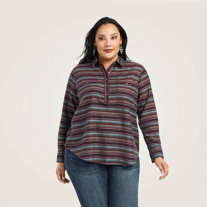 REAL Billie Jean Popover Shirt Roadside Stripe Women Ariat TShirts and Tops REAL Billie Jean Popover Shirt Roadside Stripe Women Ariat TShirts and Tops