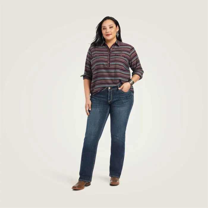 REAL Billie Jean Popover Shirt Roadside Stripe Women Ariat TShirts and Tops REAL Billie Jean Popover Shirt Roadside Stripe Women Ariat TShirts and Tops