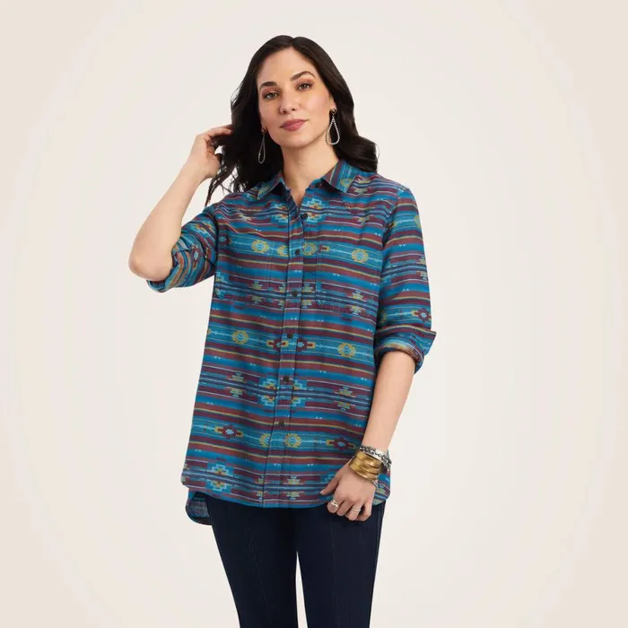 REAL Billie Rae Shirt Celestial Southwest Jacquard Women Ariat TShirts and Tops