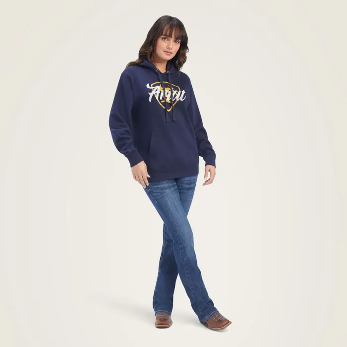 REAL Shield Logo Hoodie Navy Eclipse Women Ariat Sweatshirts and Hoodies REAL Shield Logo Hoodie Navy Eclipse Women Ariat Sweatshirts and Hoodies