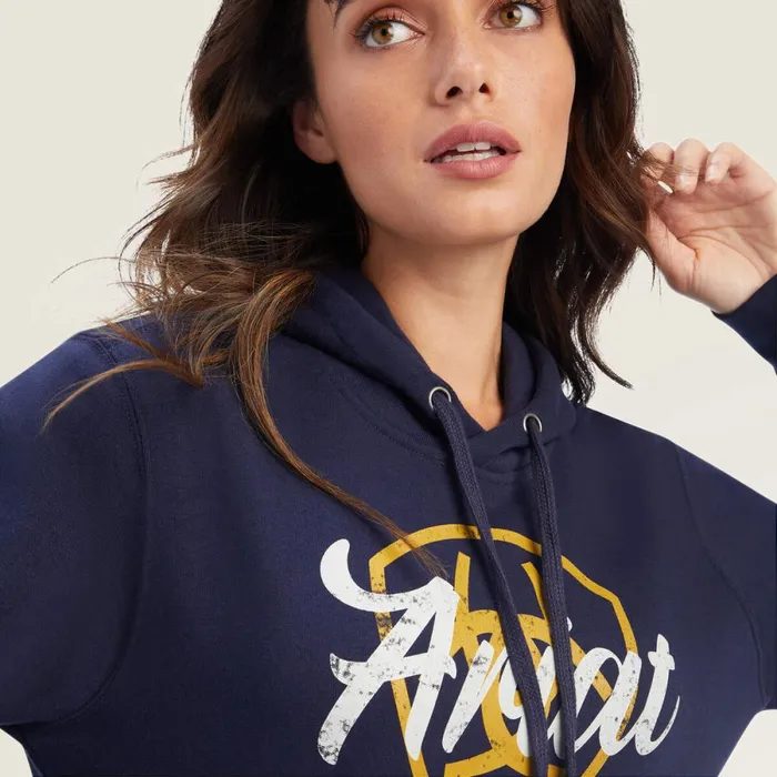 REAL Shield Logo Hoodie Navy Eclipse Women Ariat Sweatshirts and Hoodies REAL Shield Logo Hoodie Navy Eclipse Women Ariat Sweatshirts and Hoodies