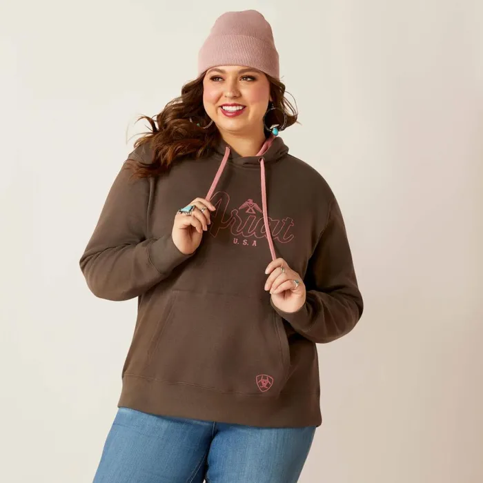 REAL Thunderbird Hoodie Banyan Bark Women Ariat Sweatshirts and Hoodies REAL Thunderbird Hoodie Banyan Bark Women Ariat Sweatshirts and Hoodies