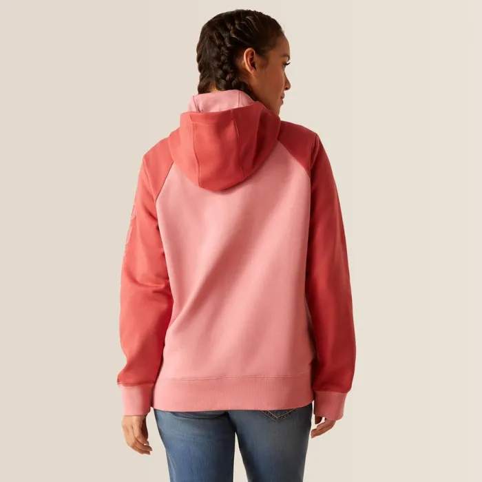 Rebar Colorblocked 12 Zip Hoodie Mauveglowmineral Red Women Ariat Sweatshirts and Hoodies Rebar Colorblocked 12 Zip Hoodie Mauveglowmineral Red Women Ariat Sweatshirts and Hoodies