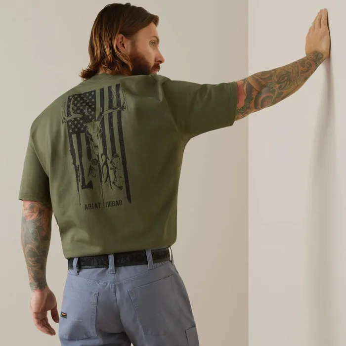 Rebar Cotton Strong American Outdoors TShirt Beetle Men Ariat TShirts and Polos