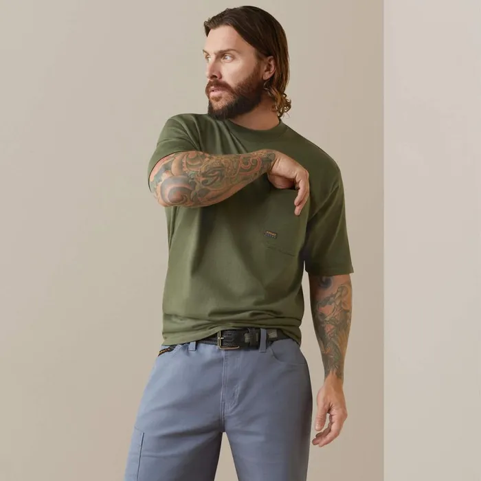 Rebar Cotton Strong American Outdoors TShirt Beetle Men Ariat TShirts and Polos Rebar Cotton Strong American Outdoors TShirt Beetle Men Ariat TShirts and Polos