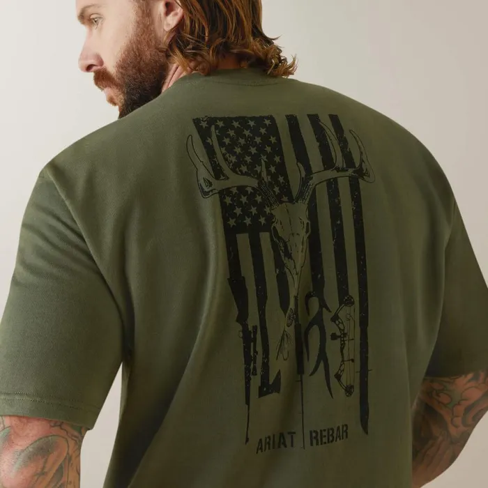 Rebar Cotton Strong American Outdoors TShirt Beetle Men Ariat TShirts and Polos Rebar Cotton Strong American Outdoors TShirt Beetle Men Ariat TShirts and Polos