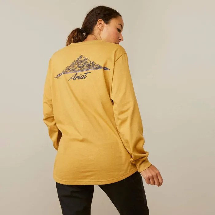 Rebar Cotton Strong Arrow Antelope Heather Women Ariat TShirts and Tops