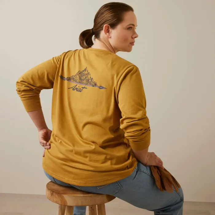 Rebar Cotton Strong Arrow Antelope Heather Women Ariat TShirts and Tops Rebar Cotton Strong Arrow Antelope Heather Women Ariat TShirts and Tops