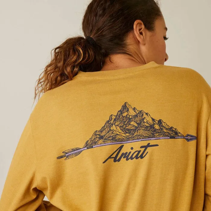 Rebar Cotton Strong Arrow Antelope Heather Women Ariat TShirts and Tops Rebar Cotton Strong Arrow Antelope Heather Women Ariat TShirts and Tops