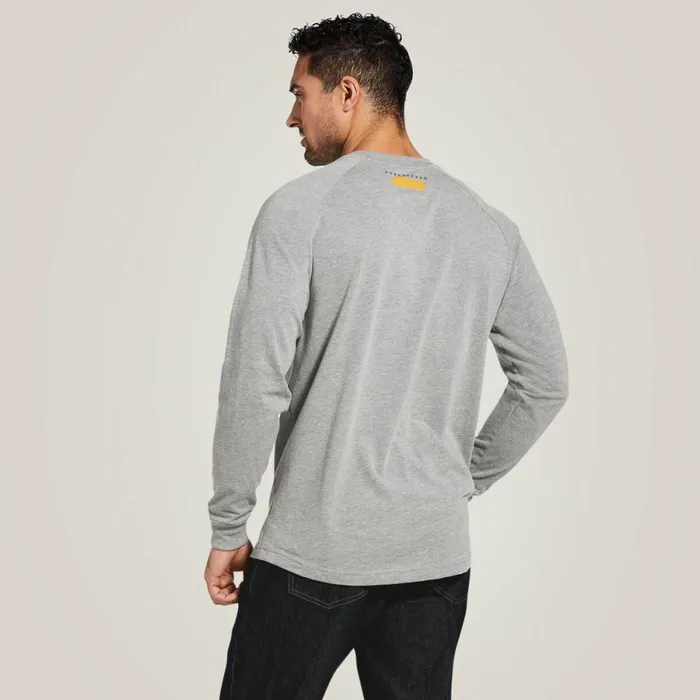 Rebar Cotton Strong Block TShirt Heather Grey Men Ariat TShirts and Polos Rebar Cotton Strong Block TShirt Heather Grey Men Ariat TShirts and Polos