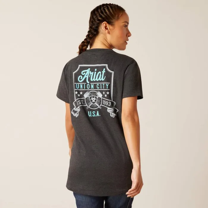 Rebar Cotton Strong HQ Charcoal Heather Women Ariat TShirts and Tops Rebar Cotton Strong HQ Charcoal Heather Women Ariat TShirts and Tops