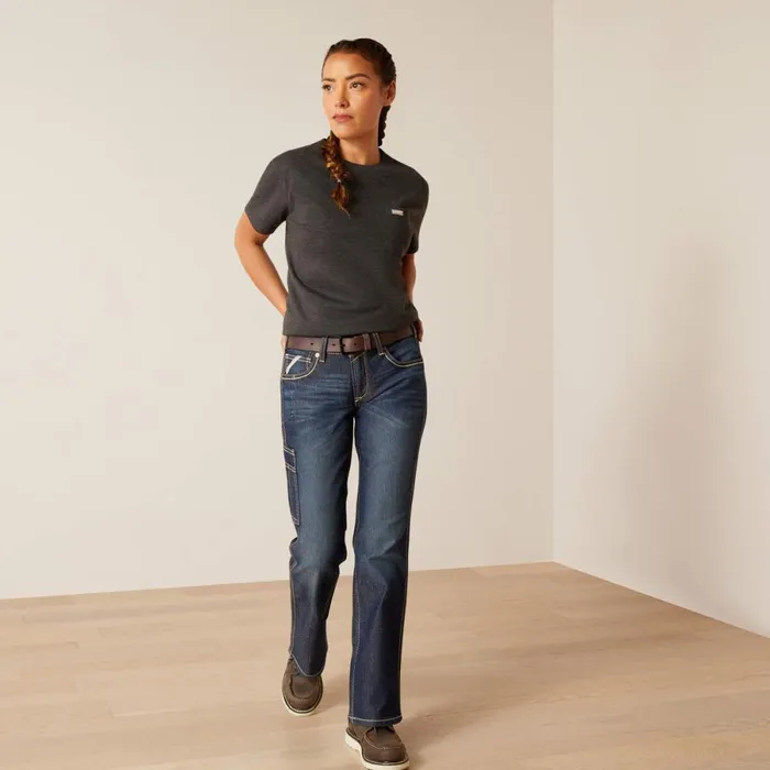 Rebar Cotton Strong HQ Charcoal Heather Women Ariat TShirts and Tops Rebar Cotton Strong HQ Charcoal Heather Women Ariat TShirts and Tops